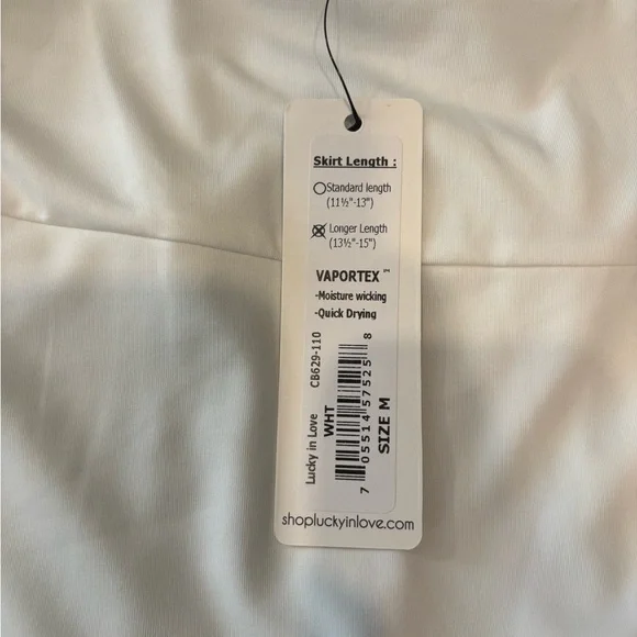 LUCKY IN LOVE all ball skirt in longer length white NWT - Picture 7 of 9
